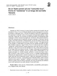 Culture della sostenibilità, n. 19, primo semestre 2017 (Berti)