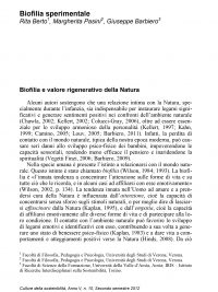 Culture della sostenibilità, n. 10, secondo semestre 2012 (Berto, Pasini, Barbiero)