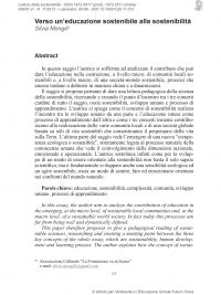 Culture della sostenibilità, n. 11, primo semestre 2013 (Mongili)