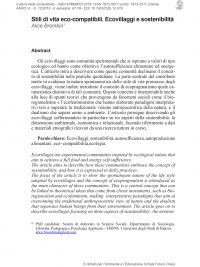 Culture della sostenibilità, n. 12, secondo semestre 2013 (Brombin)