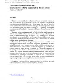 Culture della sostenibilità, n. 12, secondo semestre 2013 (Landi)
