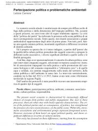 Culture della sostenibilità, n. 12, secondo semestre 2013 (Carrera)