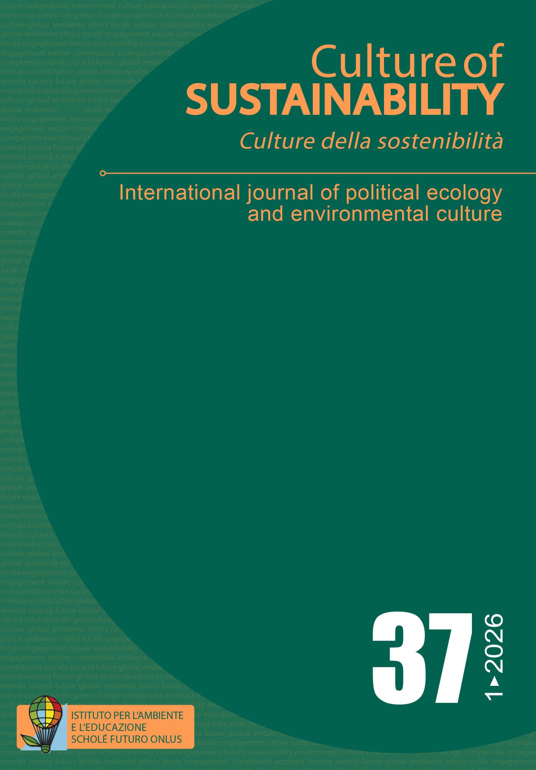 Culture della sostenibilità, n. 37, primo semestre 2026 (Editoriale)